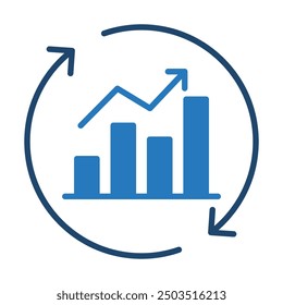 Borderless Growth icon line vector illustration