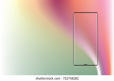 Borderless mobile phones On an abstract background vector art image illustration
