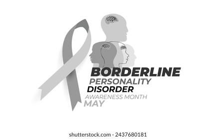 Borderline personality disorder awareness month. background, banner, card, poster, template. Vector illustration.