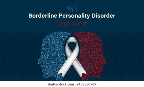 Borderline personality disorder awareness month, vector illustration