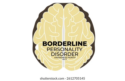 Borderline personality disorder awareness month. background, banner, card, poster, template. Vector illustration.