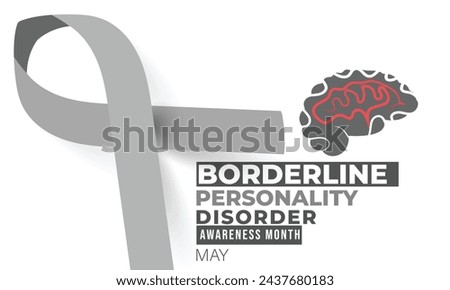 Borderline personality disorder awareness month. background, banner, card, poster, template. Vector illustration.