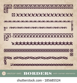 Borders with corner elements - set 1