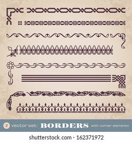 Borders with corner elements - set 2