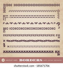 Borders with corner elements - set 3