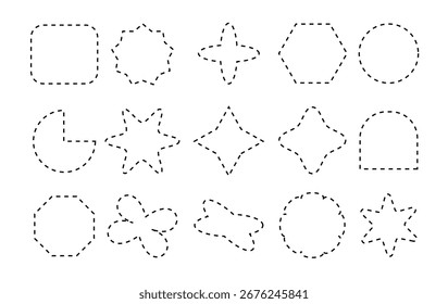 borders of different geometric shapes are round oval