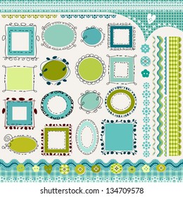 borders and doodled frames pack