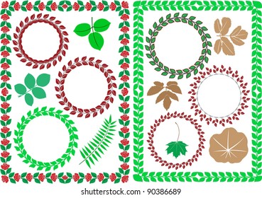 borders with floral decoration