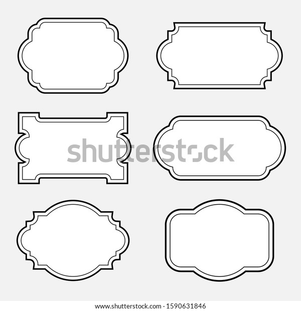 Borders Frames Collection Vector Stock Vector (Royalty Free) 1590631846 ...