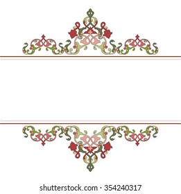 Borders and frames are designed with Ottoman motifs
