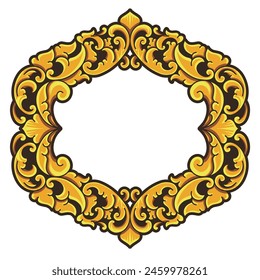 Borders or frames ornament. Ornamental elements for your designs. Black and gold colors. Floral carving decoration for postcards or invitations for social media.
