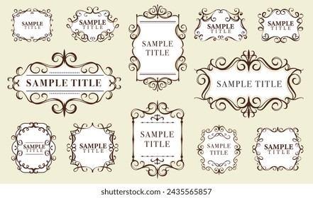 Borders and frames. Vintage vector ornament, retro design elements. Calligraphic design elements.