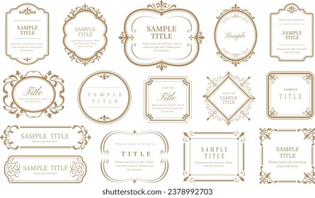 Bordes y marcos. Conjunto vectorial vintage. Elementos florales para el diseño de monogramas, invitaciones, marcos, menús, etiquetas y sitios web.