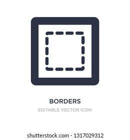 borders icon on white background. Simple element illustration from Signs concept. borders icon symbol design.