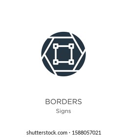 Borders icon vector. Trendy flat borders icon from signs collection isolated on white background. Vector illustration can be used for web and mobile graphic design, logo, eps10