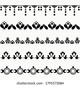 bordes estilo oriental para decorar tarjetas de felicitación de diseño de texto, invitaciones