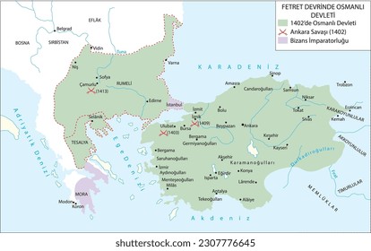 borders of the ottoman state in the interregnum