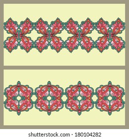borders in pink design for invitations and greeting cards