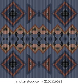 Borders seamless pattern. Tapestry striped textured background. Repeat grunge vector backdrop. Modern ethnic borders ornament. Embroidery geometric design with rhombus, triangles, zigzag, crosses.