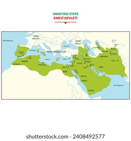 The borders of the Umayyad State of Andalusia