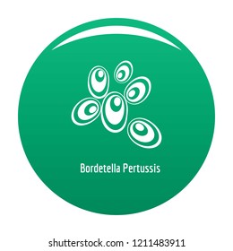 Bordetella pertussis icon. Simple illustration of bordetella pertussis vector icon for any design green