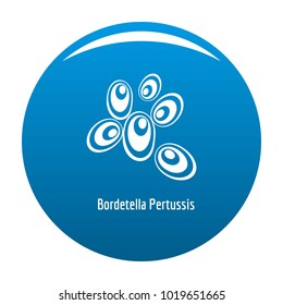 Bordetella pertussis icon vector blue circle isolated on white background 