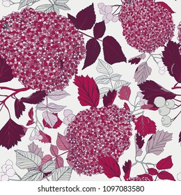 Bordo Botanical Bright Vector Seamless Pattern