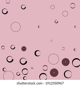 Bordo Classical Retro Vector Design Pic. Pink Curves Round Oval Modern Style Background. Black Calm Donut Pastel Minimal Ornamental Fabrics. Purple Light Bagel Dark Elegant Circles Modern Design.