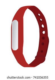 Bordo fitness bracelet vector illustration.