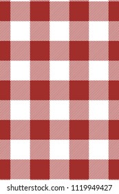 Bordo Gingham pattern. Texture from rhombus/squares for - plaid, tablecloths, clothes, shirts, dresses, paper, bedding, blankets, quilts and other textile products. Vector illustration.