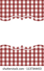 Bordo Gingham pattern. Texture from rhombus/squares for - plaid, tablecloths, clothes, shirts, dresses, paper, bedding, blankets, quilts and other textile products. Vector illustration.