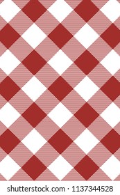 Bordo Gingham pattern. Texture from rhombus/squares for - plaid, tablecloths, clothes, shirts, dresses, paper, bedding, blankets, quilts and other textile products. Vector illustration.