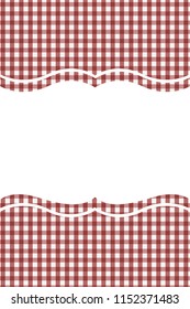 Bordo Gingham pattern. Texture from rhombus/squares for - plaid, tablecloths, clothes, shirts, dresses, paper, bedding, blankets, quilts and other textile products. Vector illustration.