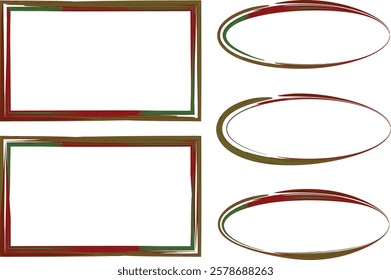 bordo green colorful abstract frames collection set vector