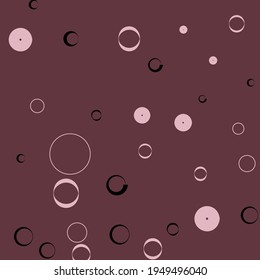 Bordo Pink Black Vector Design Pic. Classical Donut Retro Light Modern Style Simple Art. Purple Calm Bagel Curves Elegant Circles Modern Design. Round Oval Dark Pastel Minimal Ornamental Fabrics.