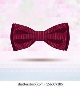Bordo vector bow-tie patterned by dots