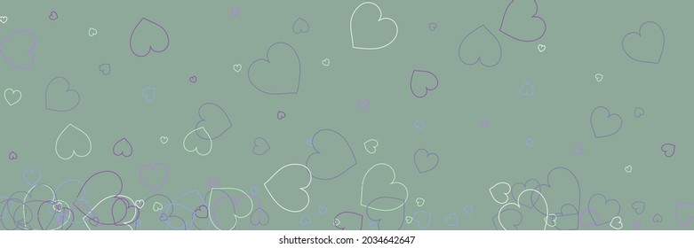 Bordo White Mint Pastel Confetti Romantic Background. Bright Love Hearts Neon Ornamental Fabrics. Green Party Multicolor Vivid Blue Print. Colorful Purple Violet Pink Olive Modern Design.