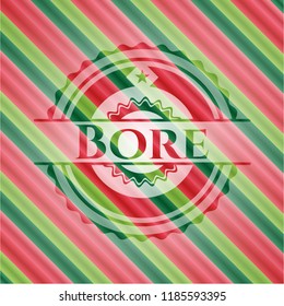 Bore christmas colors emblem.