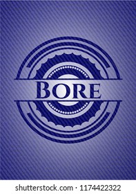 Bore emblem with denim high quality background