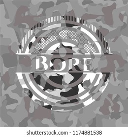 Bore on grey camo pattern