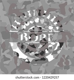 Bore on grey camouflage texture