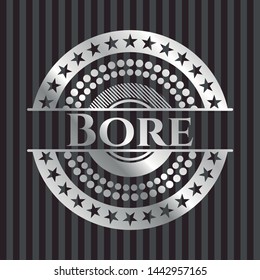 Bore silvery emblem. Vector Illustration. Mosaic.