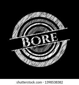 Bore written on a blackboard. Vector Illustration. Detailed.