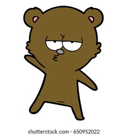 bored bear cartoon