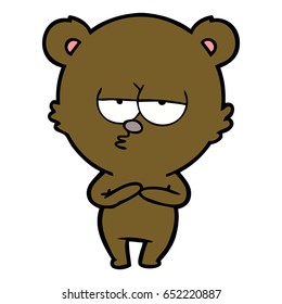 bored bear cartoon