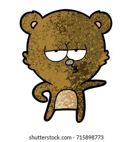 bored bear cartoon