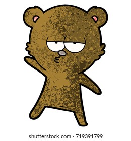 bored bear cartoon