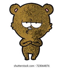 bored bear cartoon