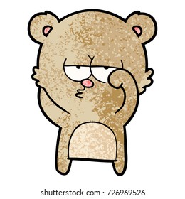 bored bear cartoon