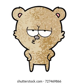 bored bear cartoon
